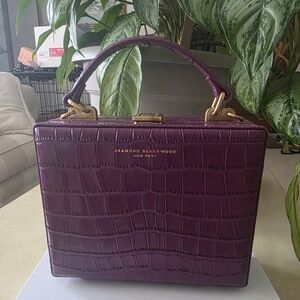 Brandon Blackwood Purple-Embossed Leather Kendrick Trunk